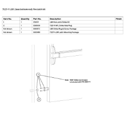 7527-F LBR (less bottom rod) fire latch kit